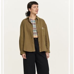 Lenny over shirt XL UK20-22 - organic cotton - covert green